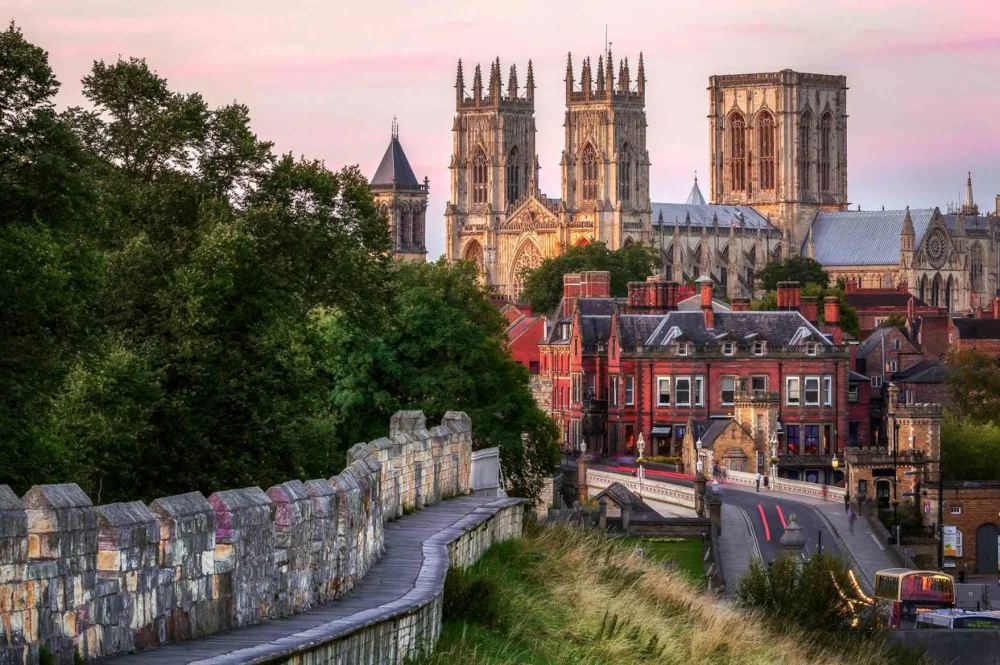 York Minster at sunset.